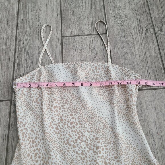 Forever 21 women's beige leopard print slip dress size medium - Picture 9 of 14
